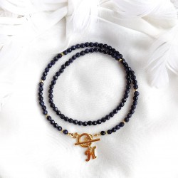 Naszyjnik z kamieni noc kairu z literą