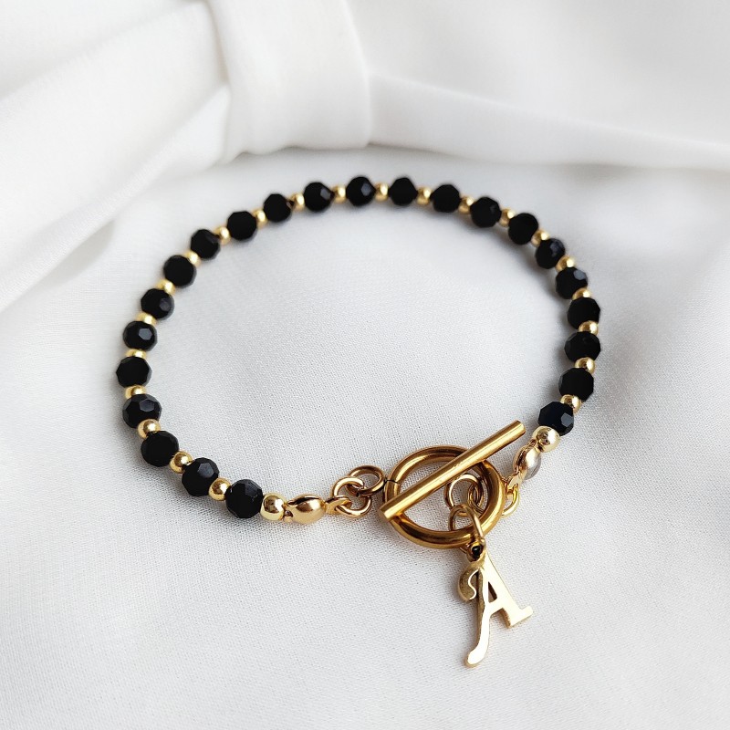 Bransoletka z literą biżuteria handmade Bransoletka z literą biżuteria handmade