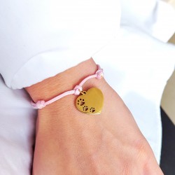 Bransoletka z zawieszką Serce z psią Łapką