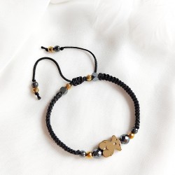 Bransoletka na sznurku z hematytem