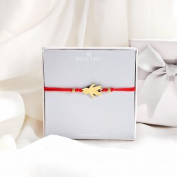 Bransoletka dla Mamy na czerwonym sznurku z grawerem