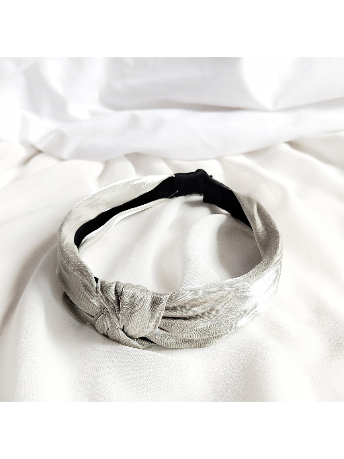 Opaska do włosów turban miętowa