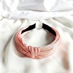 Opaska do włosów różowa turban malinowa