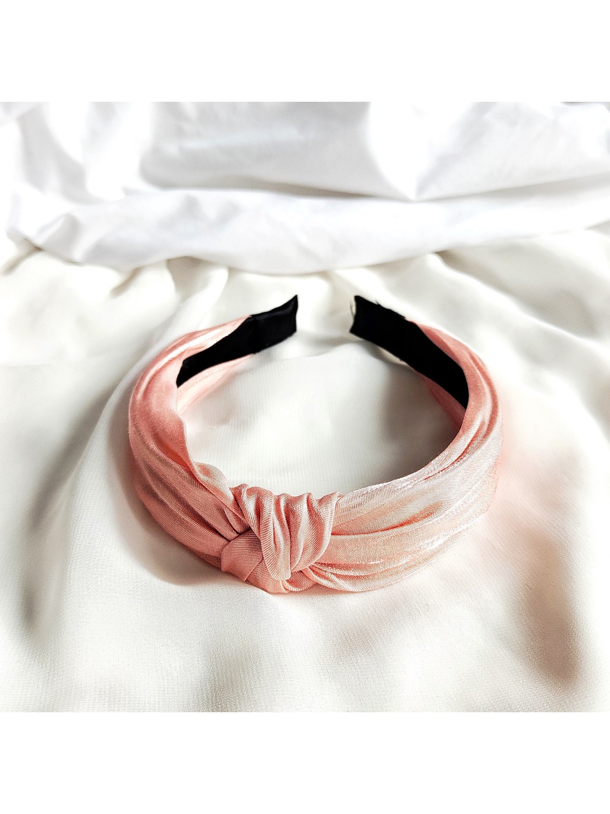 Opaska do włosów różowa turban malinowa
