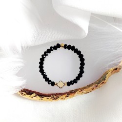 Pierścionek z krzyżykiem z hematytu złoty hematyt