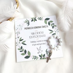 Podziękowanie dla gości Pierwsza komunia Święta dziesiatka różańca