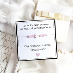 Bransoletka z kamieni z dedykacją dla świadkowej