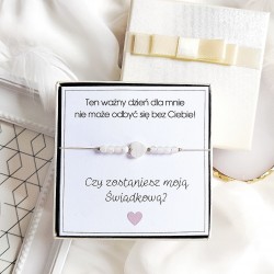 Bransoletka z dedykacją Czy zostaniesz moją Świadkową?