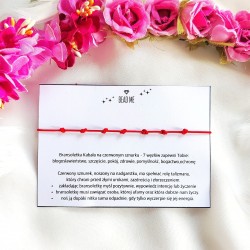 Bransoletka Szczęścia na czerwonym sznurku