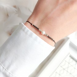 Bransoletka z naturalną Perłą Spinelem i Labradorytem