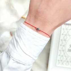 Bransoletka szczęścia dla odwagi hematyt na czerwonym sznurku