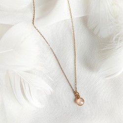 Naszyjnik z Kamieniem naturalnym chalcedon