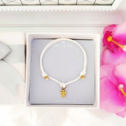 Bransoletka z Aniołkiem Biała Pamiątka I Komunii Świętej