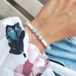 Bransoletka z Kamieni Naturalnych Howlit Jadeit