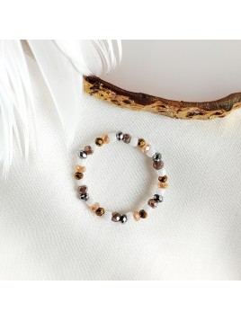 Pierścionek z koralików kolorowy wykonany ręcznie