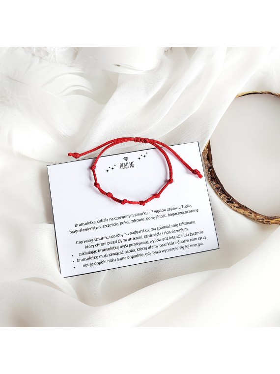 Bransoletka dziecięca kabała 7 Supełków na szczęście