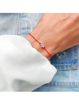 Bransoletka szczęścia z kryształem górskim