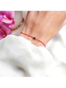 Czerwona bransoletka ze spinelem