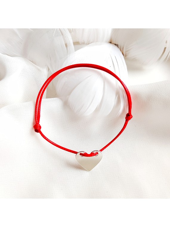 Personalizowana bransoletka z zawieszką w kształcie serca Personalizowana bransoletka z zawieszką w kształcie serca