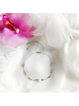 Bransoletka z kamieniami Perła naturalna i Labradoryt