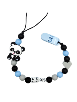 Niebieska Zawieszka do smoczka z imieniem dziecka