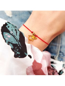 Bransoletka szczęścia złoty Słonik