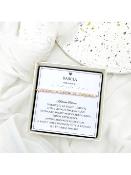 Bransoletka z zakodowanym słowem Babcia kod morse'a