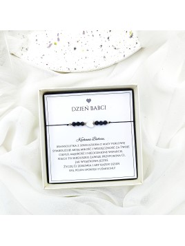 Bransoletka z serduszkiem w pudełku z dedykacją dla babci