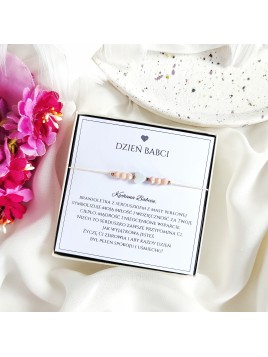 Bransoletka z sercem z masy perłowej