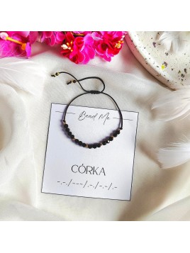 Bransoletka z kodem Morse'a z koralików