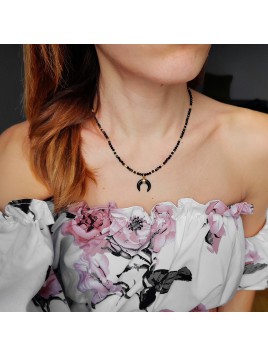 Naszyjnik Lunula Onyks...