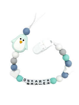 Lekka zawieszka do smoczka z imieniem dziecka