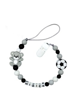 Personalizowana zawieszka do smoczka z imieniem dziecka z piłką