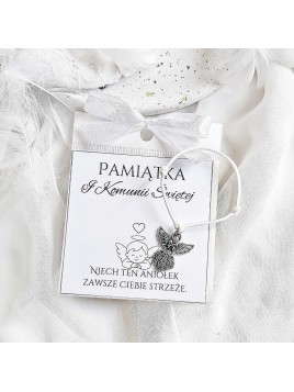 Bransoletka z aniołkiem na pamiątkę pierwszej komunii