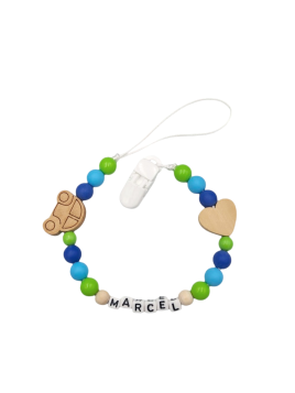 Lekka zawieszka do smoczka z imieniem dla chłopca