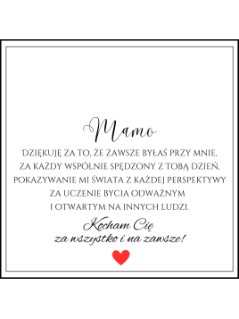 Dedykacja z życzeniami na dzień matki