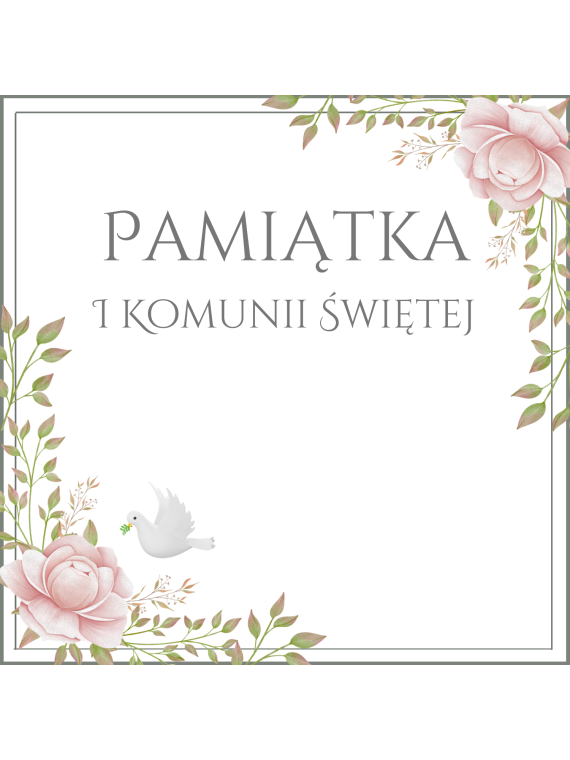 Kartka z życzeniami na komunię pamiątka