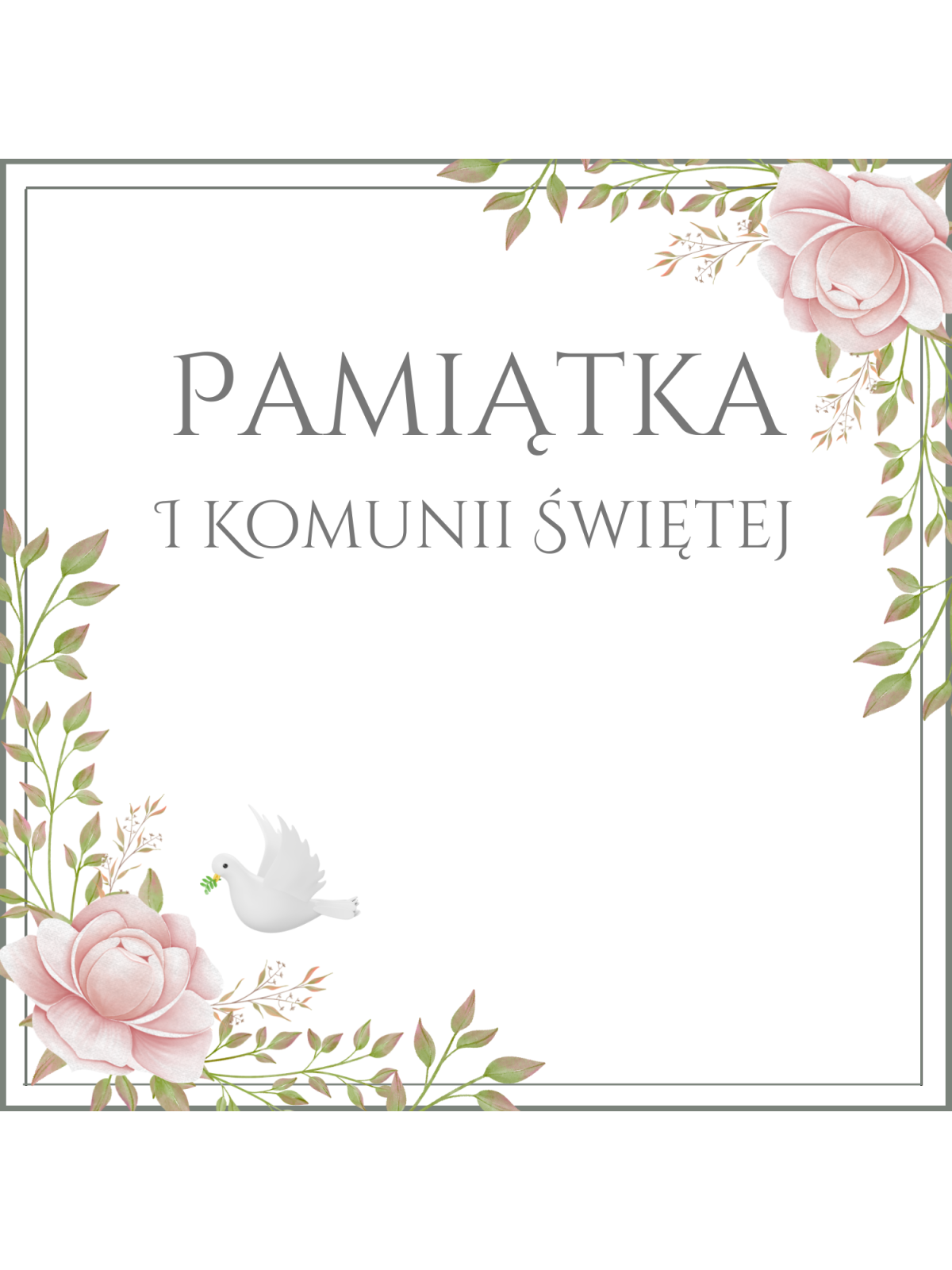 Kartka z życzeniami na komunię pamiątka