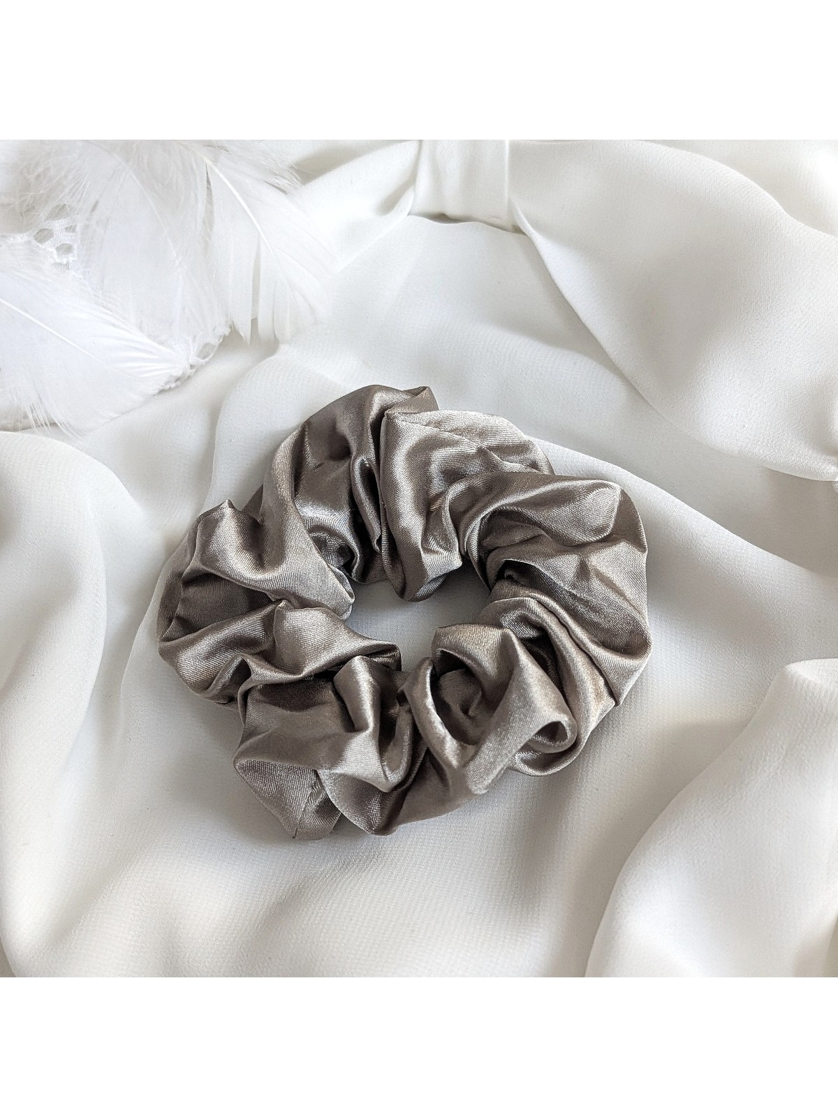 Szara gumka frotka scrunchie