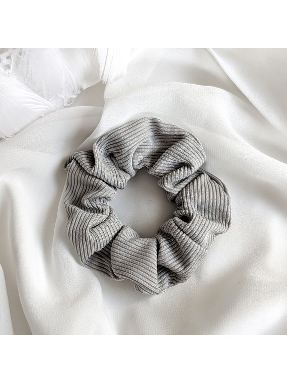 Szara frotka do włosów scrunchies