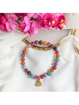 Bransoletka z kolorowego turmalinu