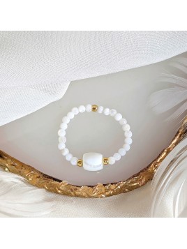 Perłowy pierścionek z masy perłowej