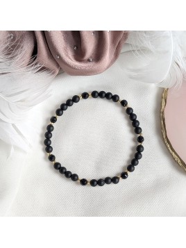 Bransoletka z Onyksu Czarny Onyks