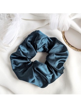 Satynowa Gumka szafirowa frotka