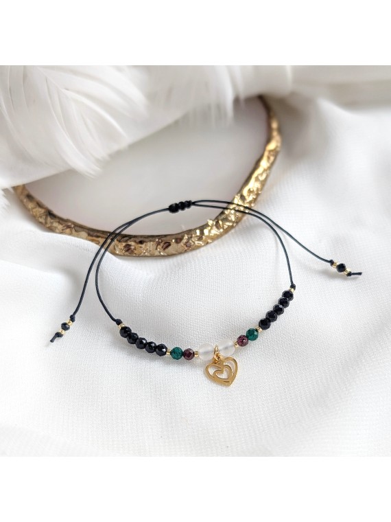 Bransoletka ochronna Amulet Miłości z kamieniami naturalnymi