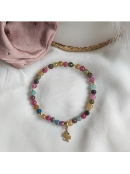 Bransoletka Szczęście Ochrona z turmalinem i koniczynką