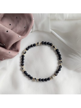 Bransoletka z masy perłowej i jaspisu dalmatyńskiego