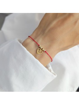 Bransoletka z serduszkiem z hematytem amulet miłości