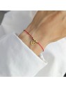 Bransoletka z serduszkiem z hematytem amulet miłości