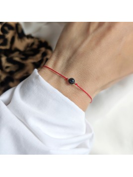 Bransoletka szczęścia z czarnym howlitem Równowaga spokój